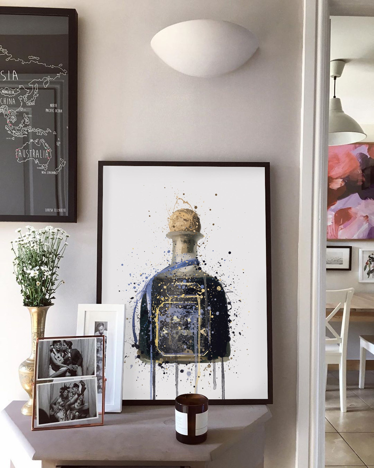 Tequila Bottle Wall Art Print ‘Cafe’ 0615 | Etsy