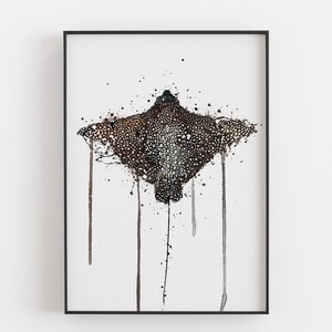 Sea Creature Wall Art Print &#39;Stingray&#39; 0482