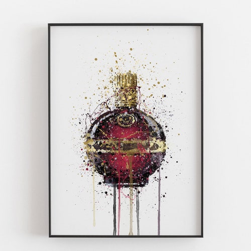Liqueur Bottle Wall Art Print 'merchant's Gold' Etsy UK