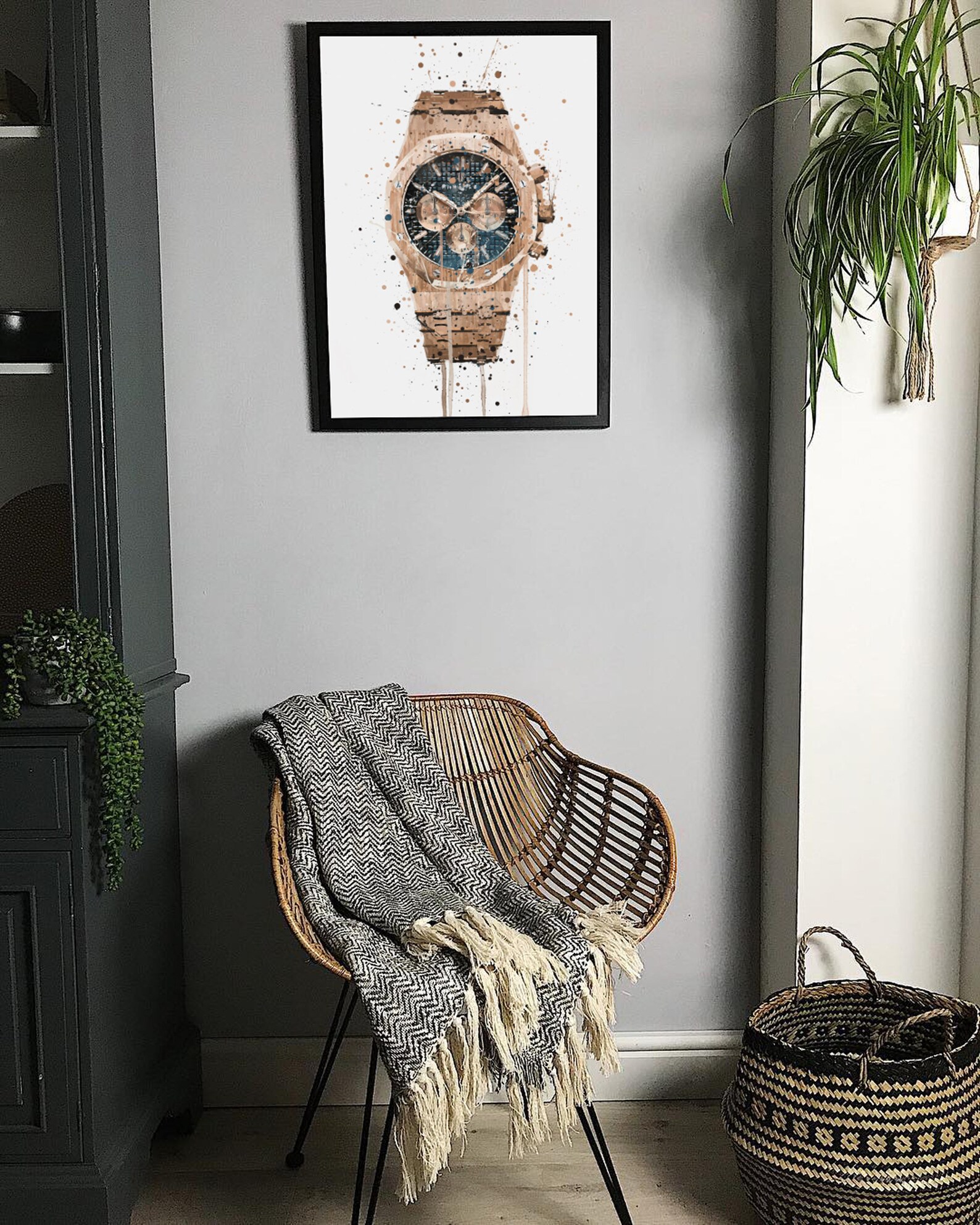 Wrist Watch Wall Art Print 'walnut' 0565 Etsy UK