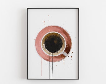 Coffee Wall Art Print 'Cafe Noir' 1058