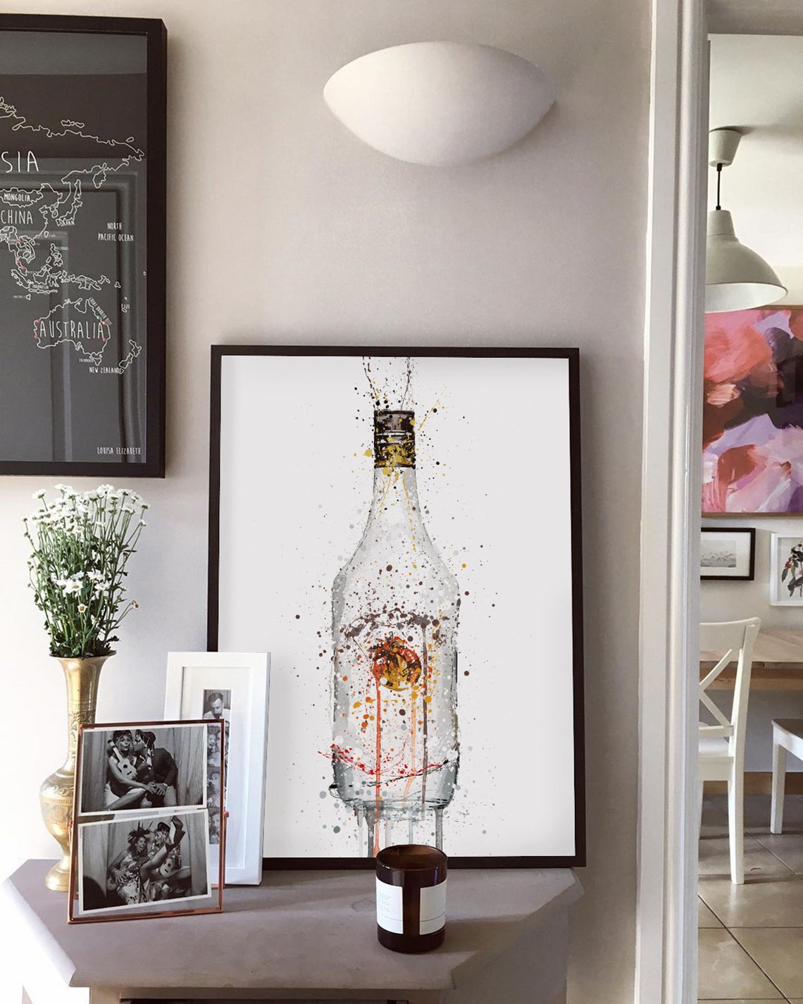 Liquor Bottle Wall Art Print 'coconut' 0521 Etsy UK