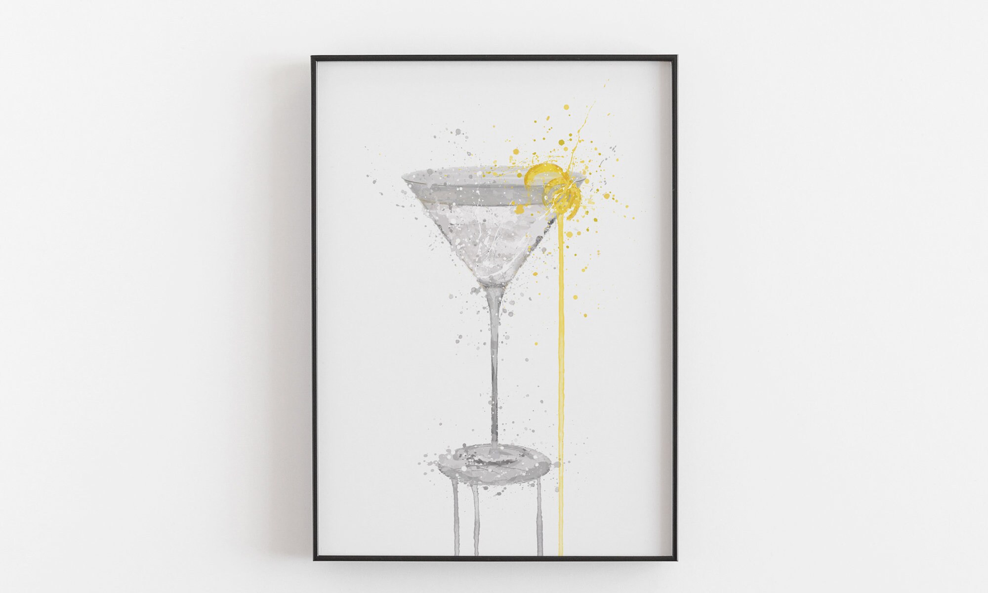 Martini Cocktail Wall Art Print 0794 Etsy