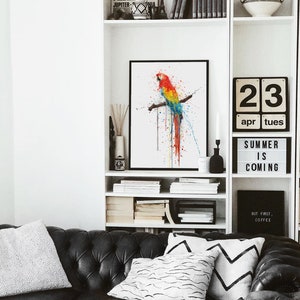 Scarlet Macaw Bird Wall Art print 0860 image 5