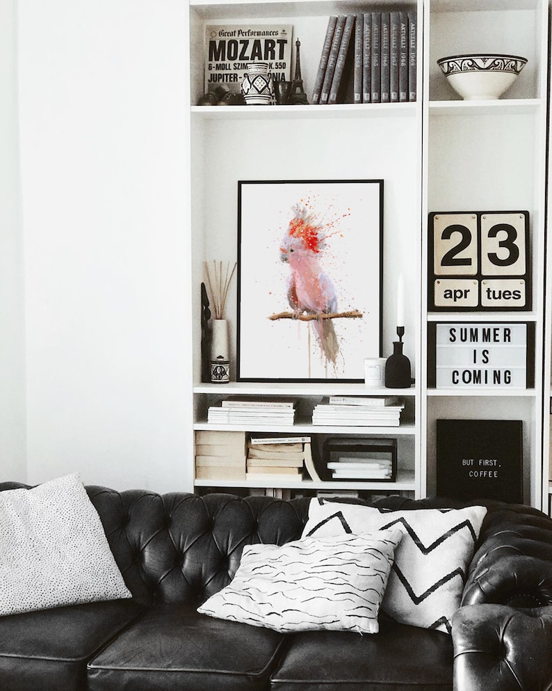 Cockatoo Wall Art Print \u2018Pink Majesty\u2019 0972