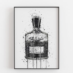 Fragrance Bottle Wall Art Print &#39;Granite&#39; 0510