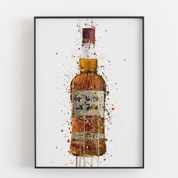 Liquor Bottle Art Etsy
