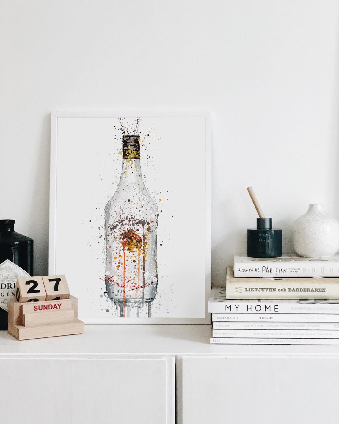 Liquor Bottle Wall Art Print 'Coconut' 0521 Etsy