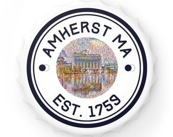 Hotel UMass Amherst Massachusetts Est. 1759 Bottle Opener and Fridge Magnet