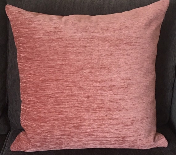 large peach pillow covet kravet fabric Peachy pink vintage chenille pillow