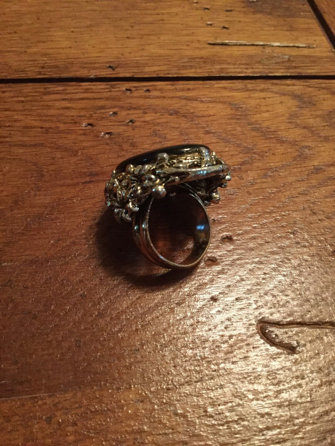 Large Black Statement Ring Etsy