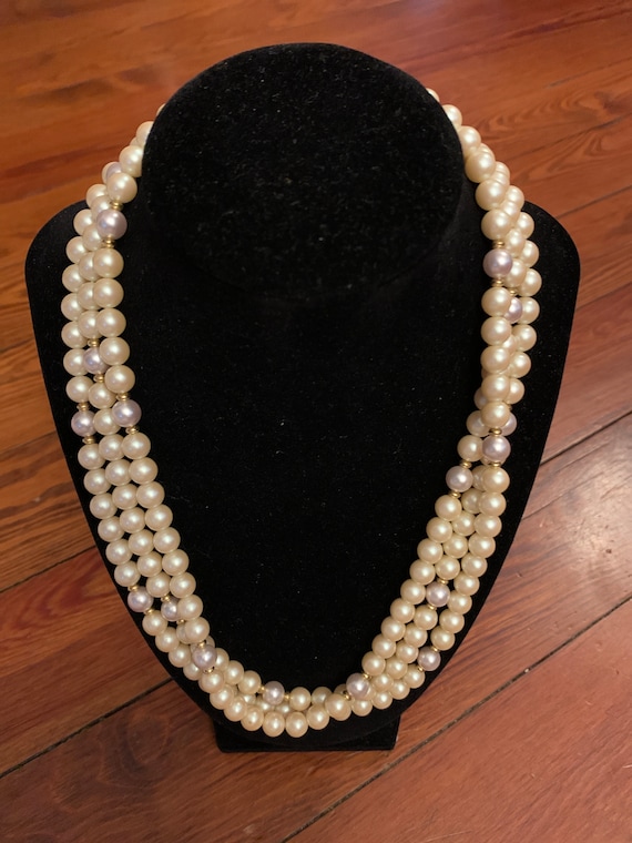 Extra Long  "Pearl" Monet Necklace - image 1