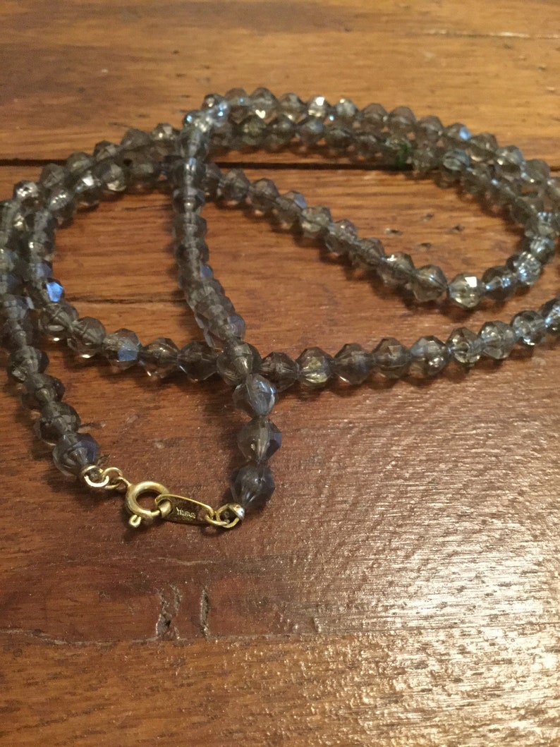 Smokey Gray Trifari Necklace image 1