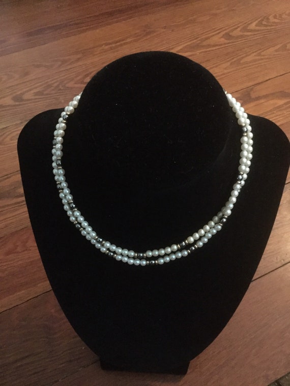 Tiny Pearl Bead Necklace Gem