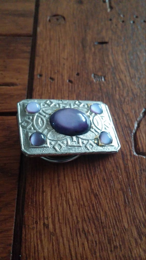 Silver and Purple Scarf Ring - image 7