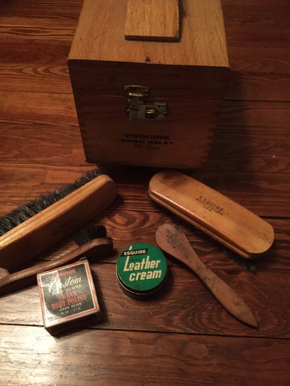 esquire shoe shine box