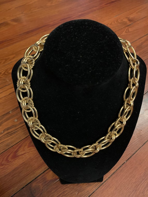 Heavy Monet Gold Tone Necklace