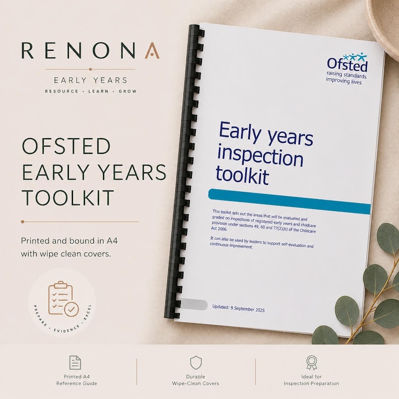 September 2025 Ofsted Early Years Inspection Toolkit, Printed & Bound ...