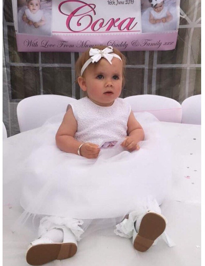 christening bows for baby girl