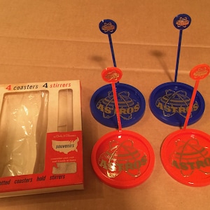CALIFÓRNIA Souvenir Mid Century Cole Classics Coasters/Agitadores na caixa Astros Theme