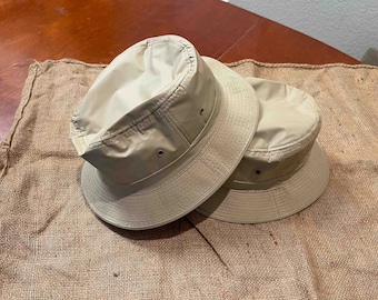 Vintage Dorfman of Oakland, CA New Tan/Beige Water Resistant Women Bucket Hat