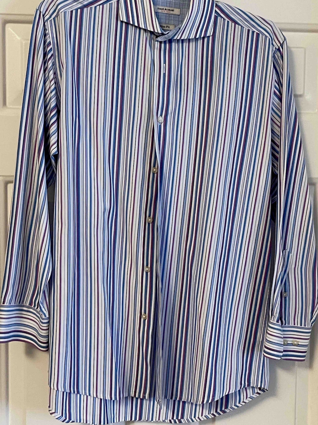 Isaac Mizrahi Mens Slim Fit Dress Shirt Striped - Etsy