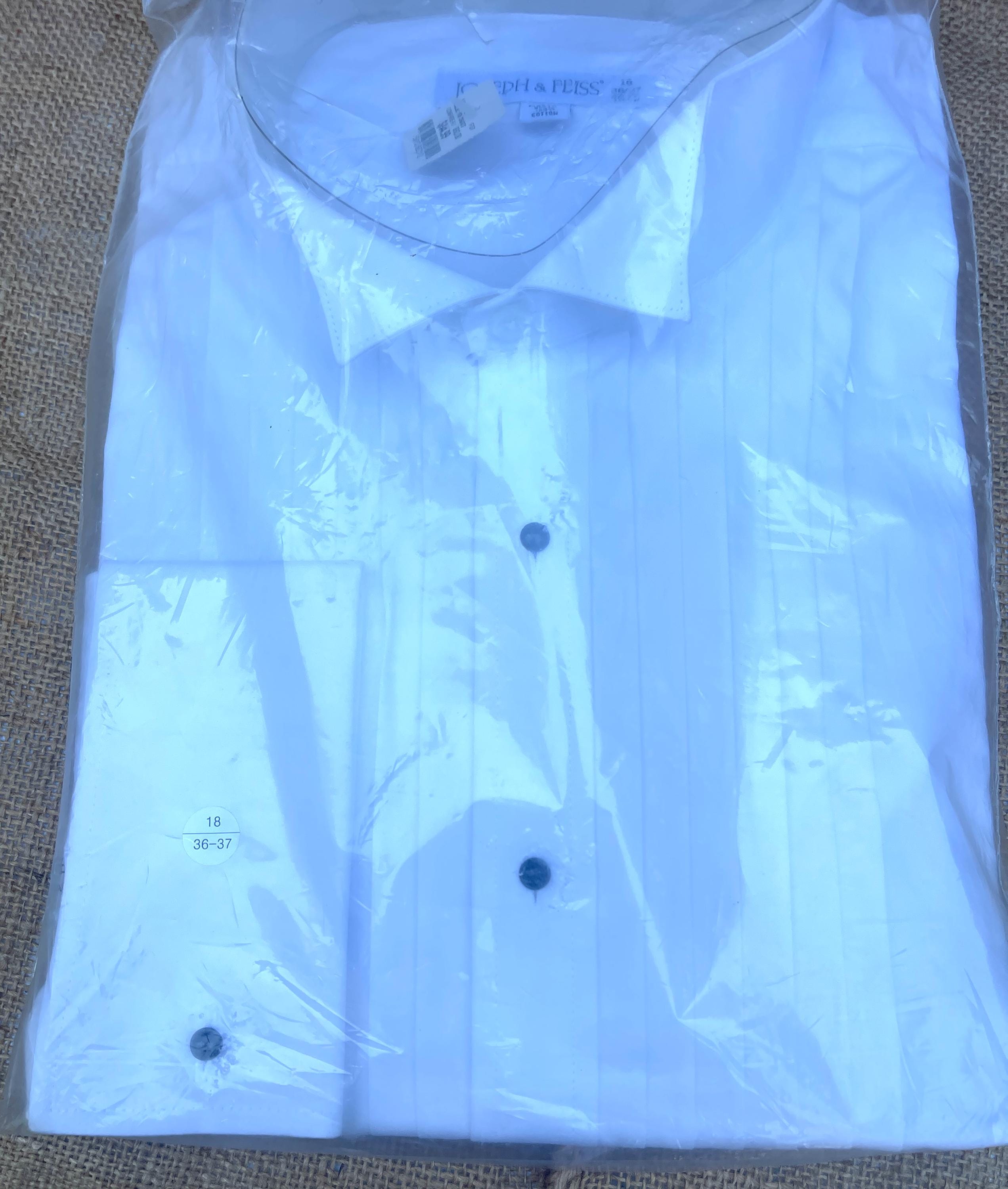 dress shirt 20 36 37 Roundtree & Yorke Shirt Big & Tall Men's 20 36/37 Blue Pinstripe Dress Shirt