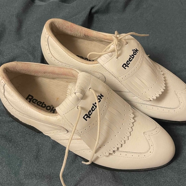 Vintage Reebok Women's White Classic Golf Shoes White Size 7.5 (M)