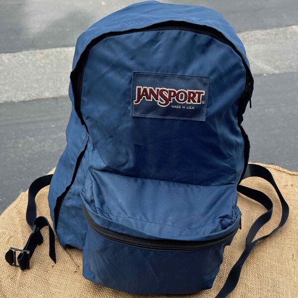 Vintage Blue Jansport style nylon vintage daypack BACKPACK