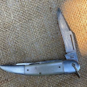 Vintage Silver Bladed Mother Of Pearl Pocket Knife 4&quot; Length