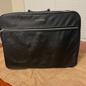 Vintage Black Zipper Underarm Handled Briefcase