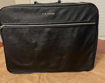 Vintage Black Zipper Underarm Handled Briefcase