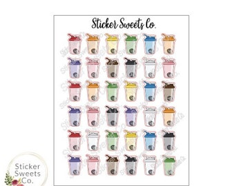 Blender Shaker Bottle Planner Stickers