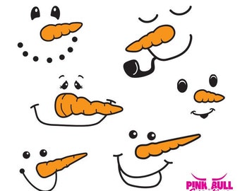 Snowman Faces Svg Etsy
