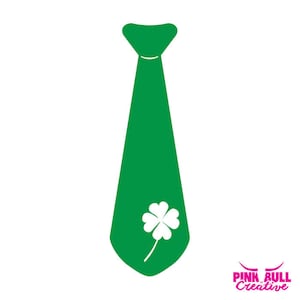 Shamrock Tie SVG cut file for Cricut or other cutting machine, St. Patrick&#39;s Day SVG, Shamrock SVG, Tie Svg