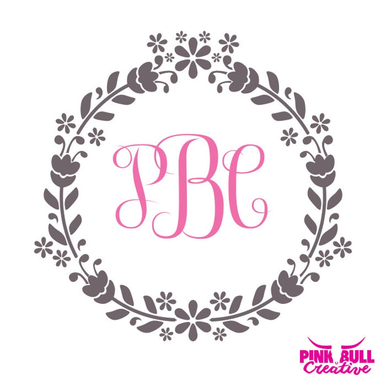 Free Free 103 Monogram Flower Wreath Svg SVG PNG EPS DXF File