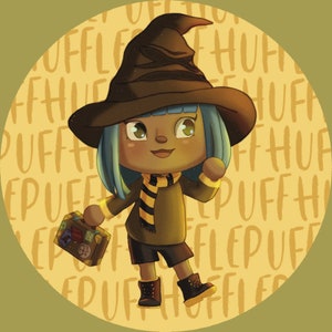 Animal Crossing Hogwarts Character Gryffindor Hufflepuff Ravenclaw Slytherin Commission - ACNH Drawing - Art - Profile Picture Commission