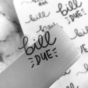 All the Bills - CLEAR Handbeschriftung Sticker