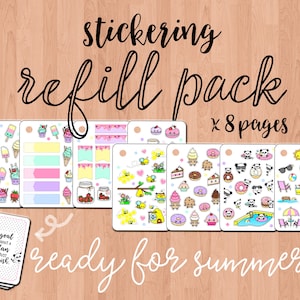 Pronto para o verão - pacote de recarga de stickeRING (8 minifolhas)