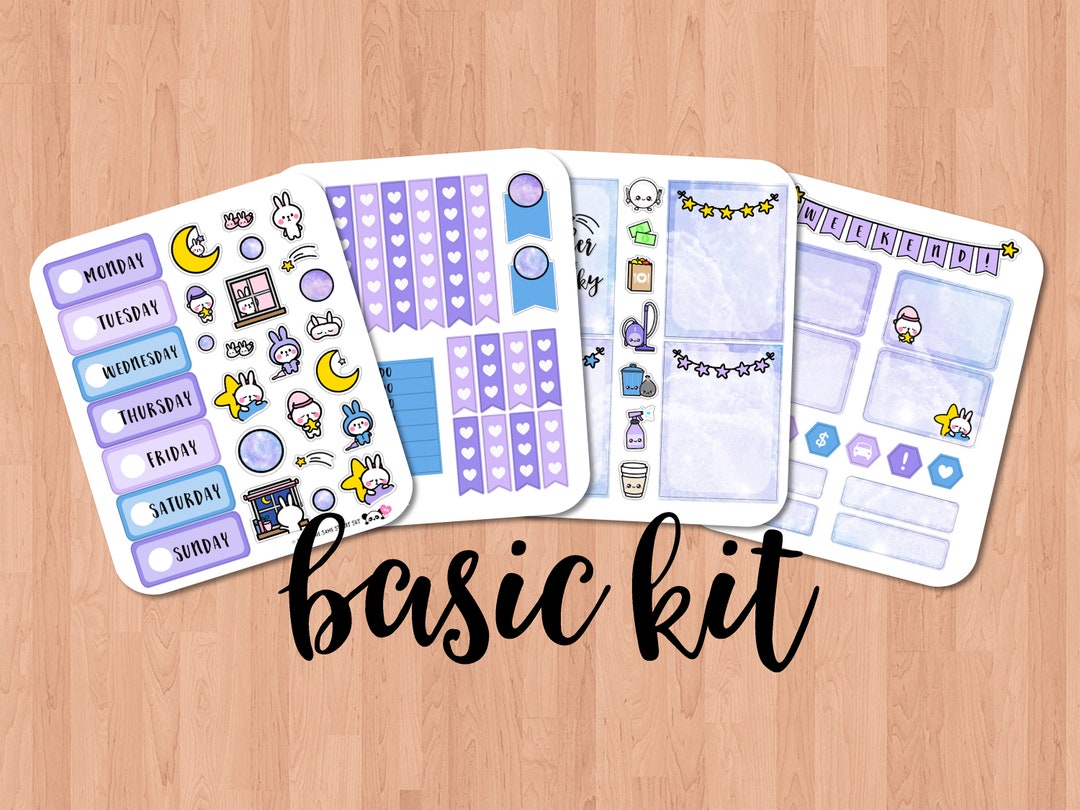Under the Same Starry Sky - BASIC Planner Kit (4 Pages) - Etsy