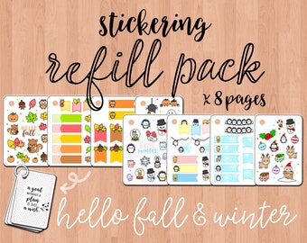 Hello Fall & Winter - stickeRING refill pack (8 mini sheets)