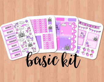 Unicorn Dreams "BASIC" 4-Page Planner Kit