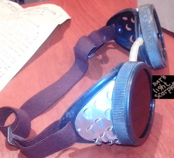 Vintage welding glasses steampunk goggles cyber goggl… Gem