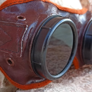 Vintage welding glasses Pilot goggles USSR Aviator Goggles Steampunk Goggles Pilot Vintage Eyewear Arship goggles safety Motorcycle goggles