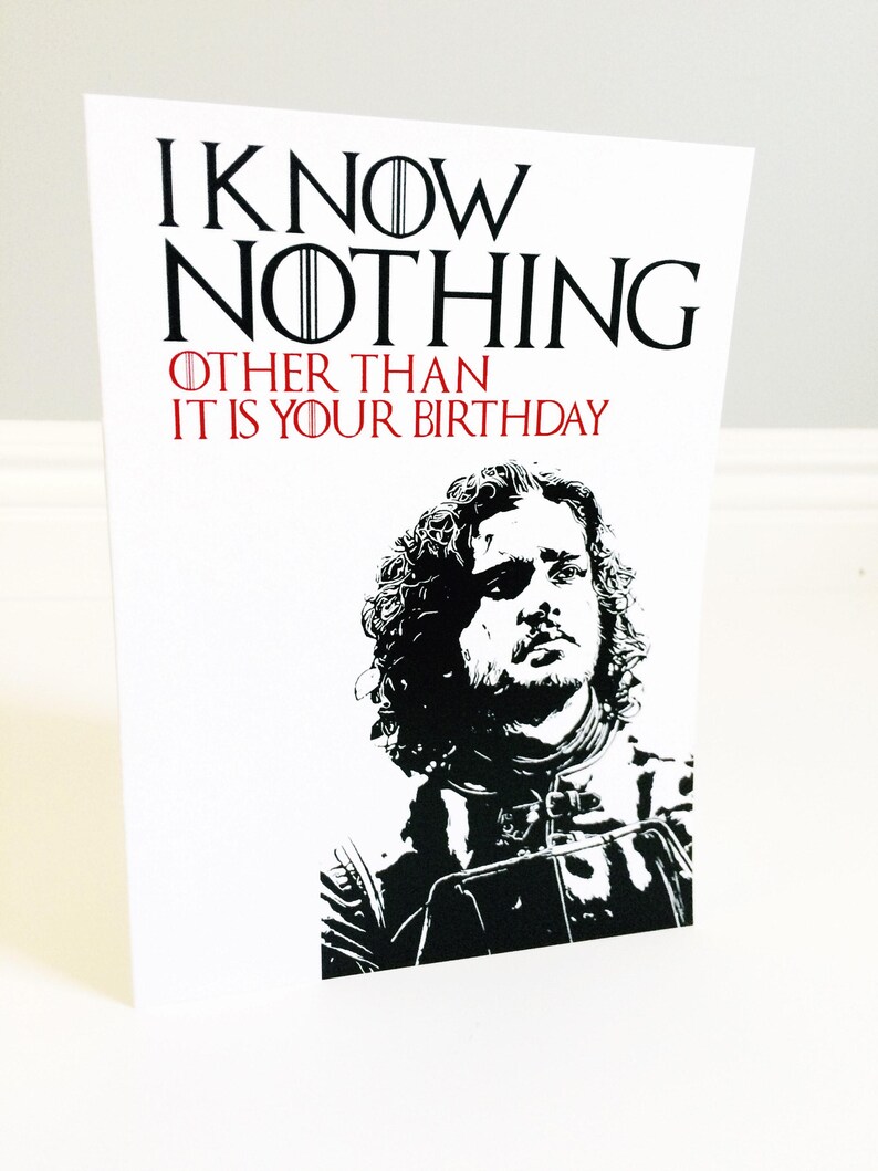 GOT Jon Snow Happy Name Day Birthday Jon Snow I Know Nothing Other Than Birthday Funny Inappropriate Birthday Greeting Card Greeting Cards Paper & Party Supplies GOT Jon Snow Happy Name Day Birthday Jon Snow I Know Nothing Other Than Birthday Funny Inappropriate Birthday Greeting Card Greeting Cards Paper & Party Supplies