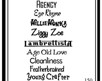 Pretty Font Series 150 - Instant download