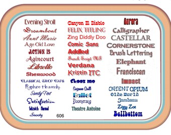 Font Series 606 Plus Embellishments - Instant download - Machine Embroidery Fonts
