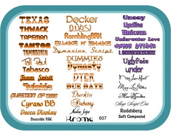 Font Series 607 - Instant download - Machine Embroidery Fonts