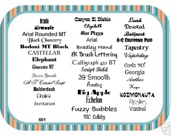 Font Series 601 - Instant download