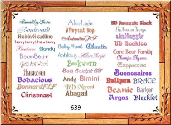 Font Series 639 Instant Download Etsy